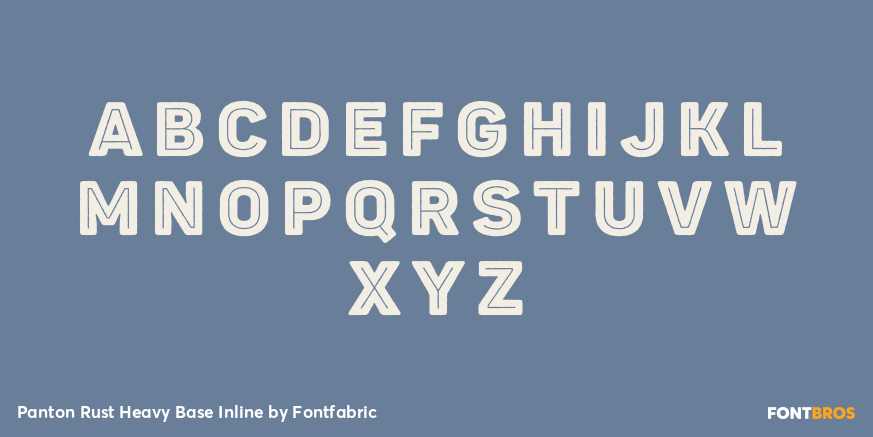 Panton Rust Heavy Base Inline Font Poster #3