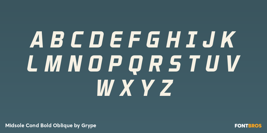 Midsole Cond Bold Oblique Font Poster #2