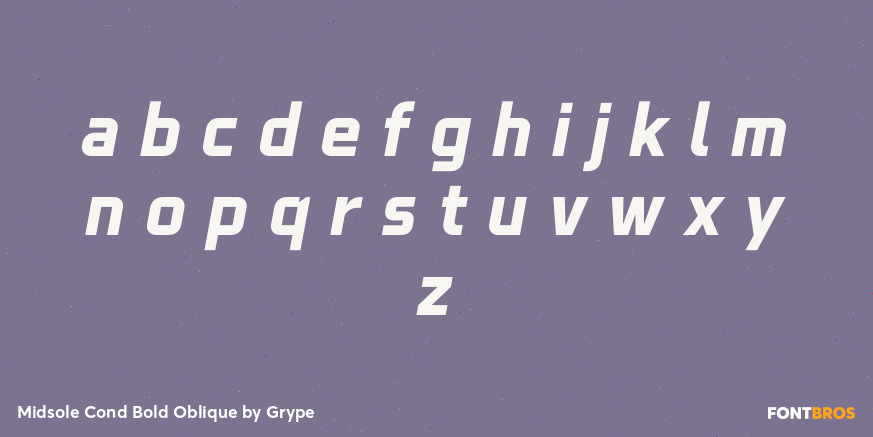 Midsole Cond Bold Oblique Font Poster #3