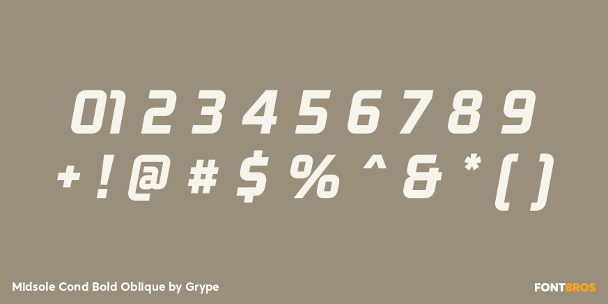 Midsole Cond Bold Oblique Font Poster #4