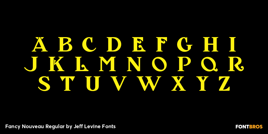 Fancy Nouveau Regular Font Poster #3