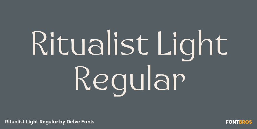 Ritualist Light Regular Font Poster #1