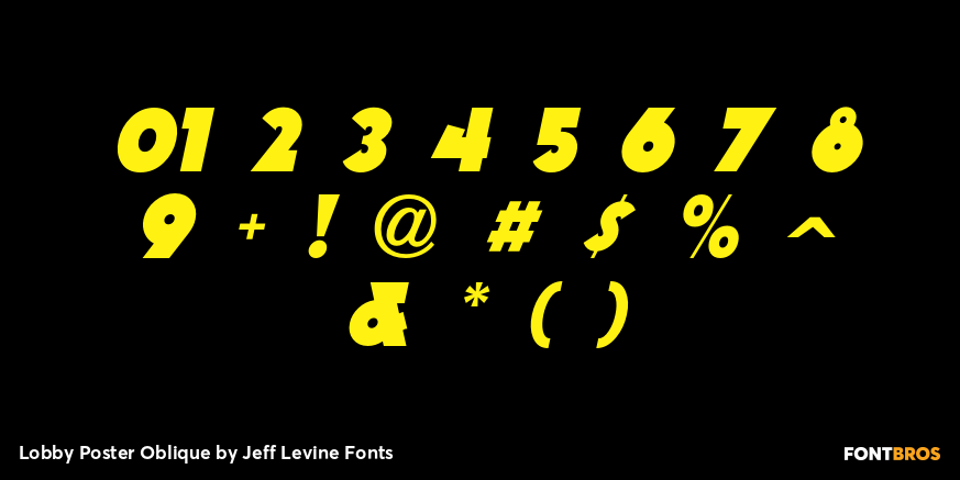 Lobby Poster Oblique Font Poster #1