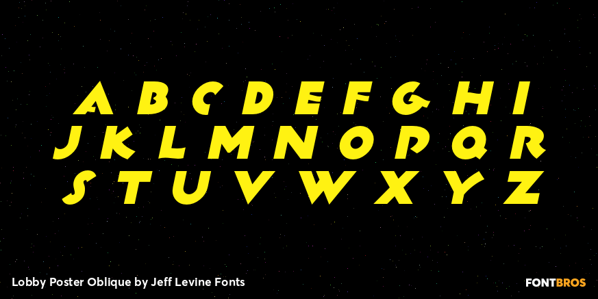 Lobby Poster Oblique Font Poster #3