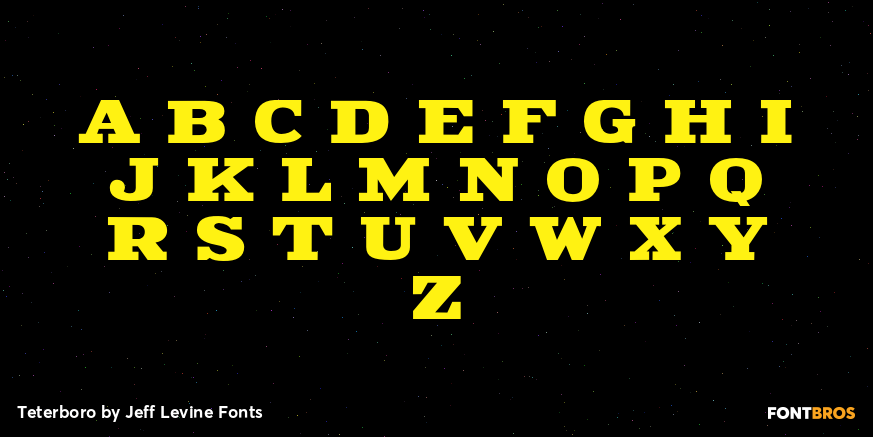 Teterboro Font Poster #3