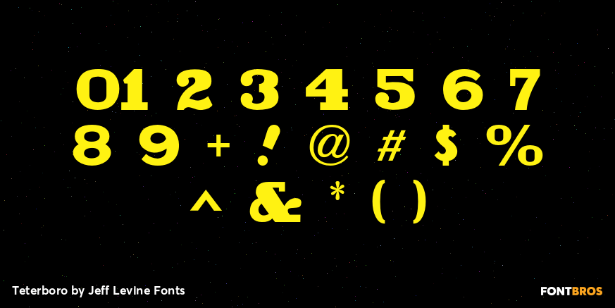 Teterboro Font Poster #4