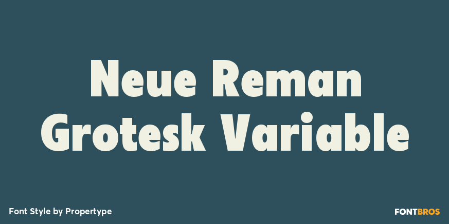 Neue Reman Grotesk Variable Poster