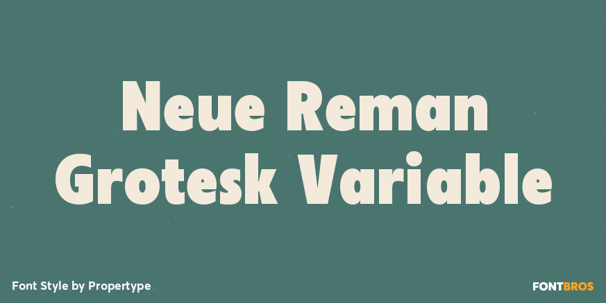 Neue Reman Grotesk Variable Poster