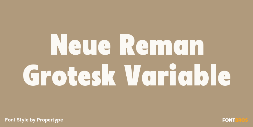 Neue Reman Grotesk Variable Poster