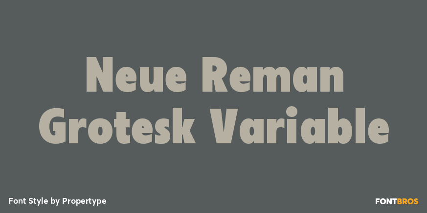 Neue Reman Grotesk Variable Poster