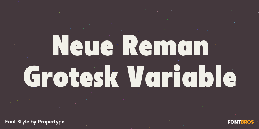 Neue Reman Grotesk Variable Poster