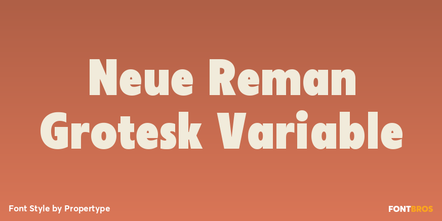 Neue Reman Grotesk Variable Poster