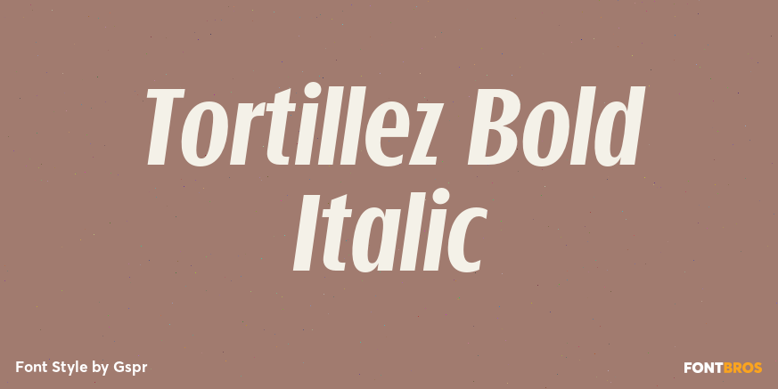 Tortillez Bold Italic Poster