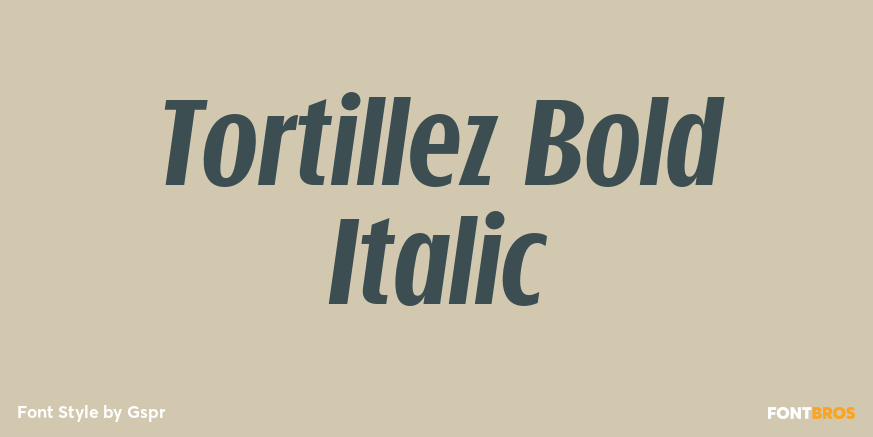 Tortillez Bold Italic Poster