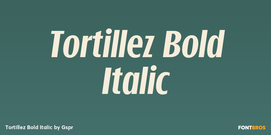 Tortillez Bold Italic Poster