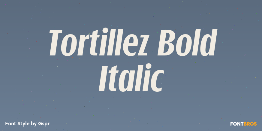 Tortillez Bold Italic Poster