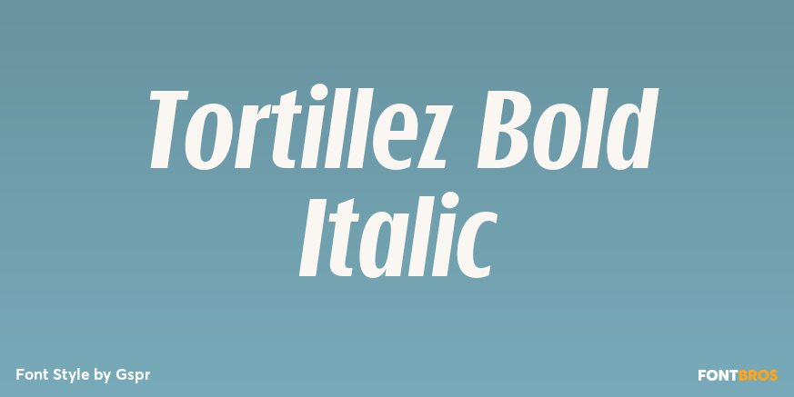Tortillez Bold Italic Poster