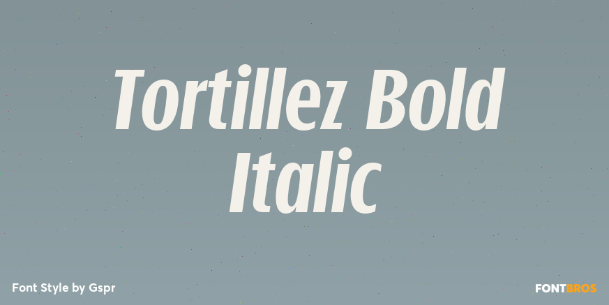 Tortillez Bold Italic Poster