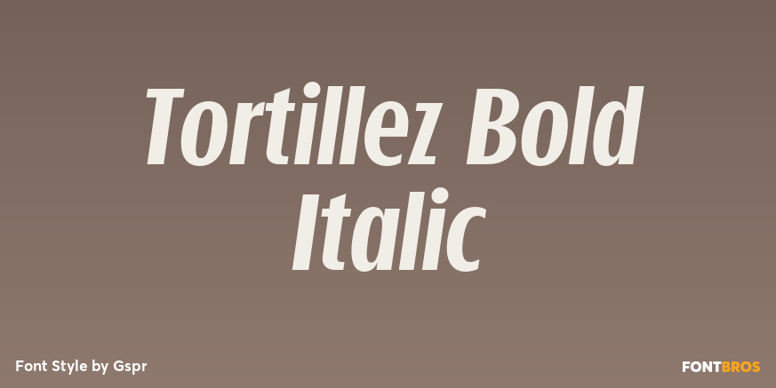 Tortillez Bold Italic Poster