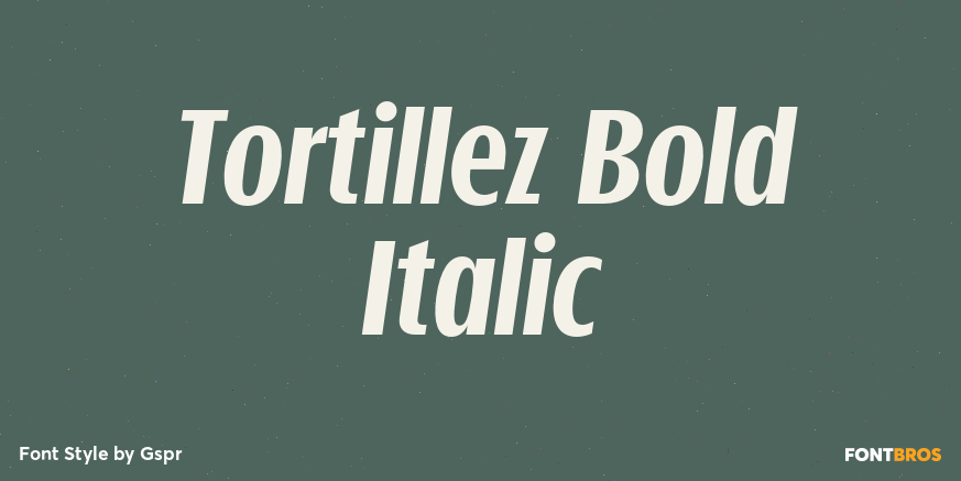 Tortillez Bold Italic Poster