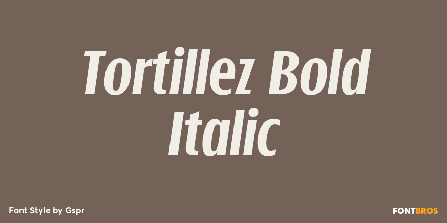 Tortillez Bold Italic Poster