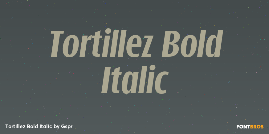 Tortillez Bold Italic Poster