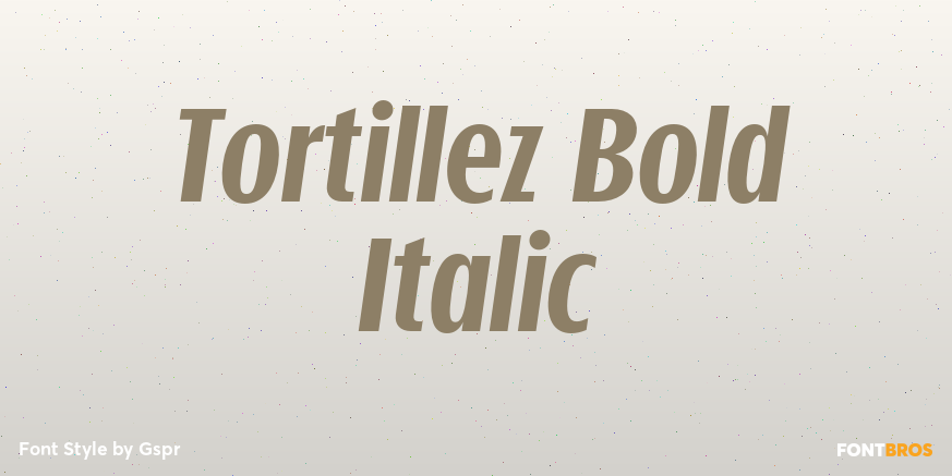 Tortillez Bold Italic Poster