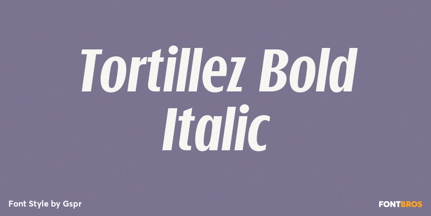 Tortillez Bold Italic Poster