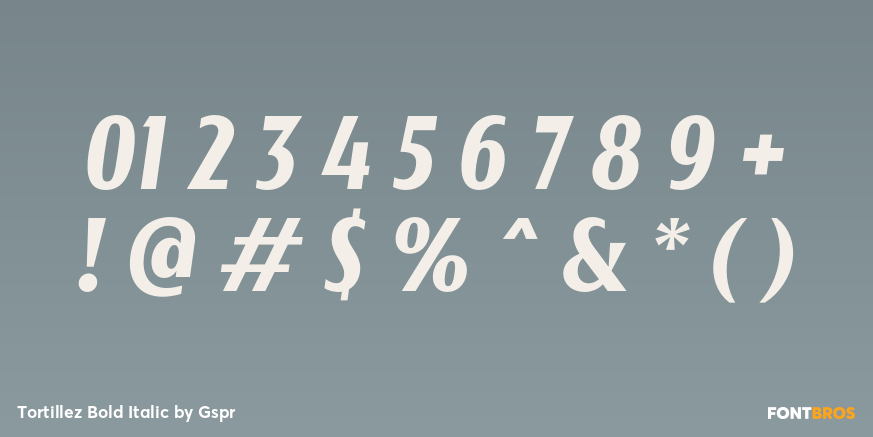 Tortillez Bold Italic Font Poster #4