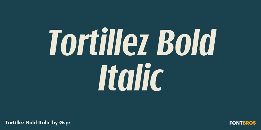 Tortillez Bold Italic Poster