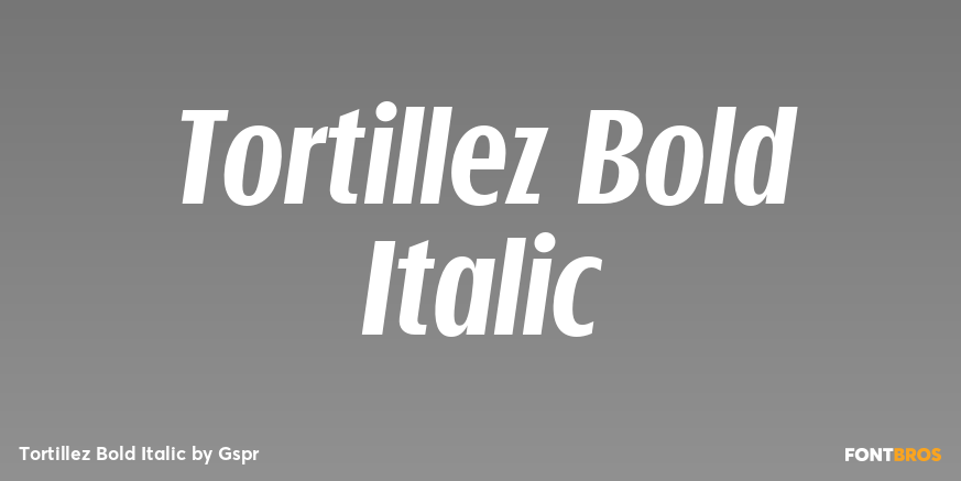 Tortillez Bold Italic Poster