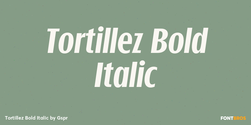 Tortillez Bold Italic Poster
