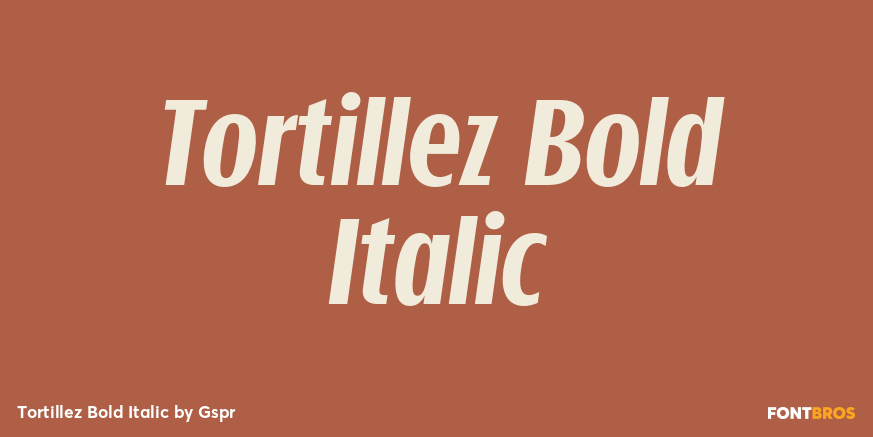 Tortillez Bold Italic Poster