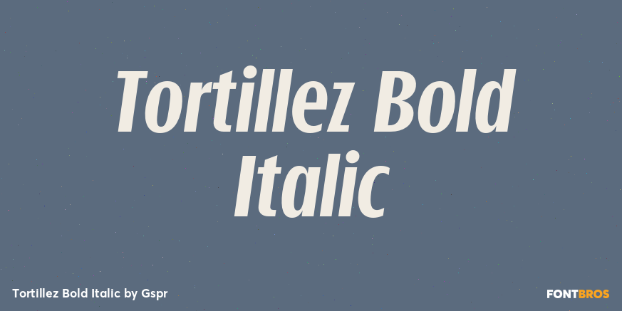 Tortillez Bold Italic Poster