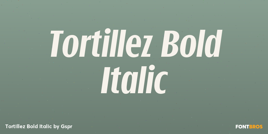 Tortillez Bold Italic Poster
