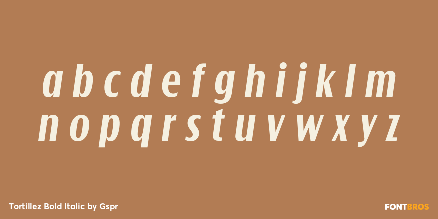 Tortillez Bold Italic Font Poster #3