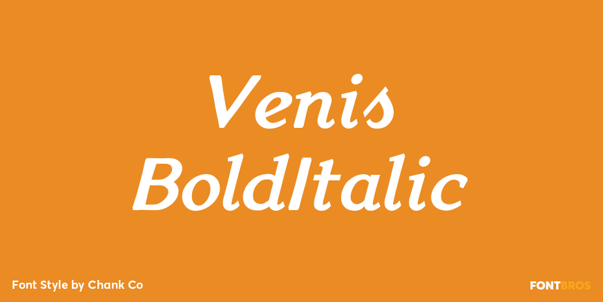 Venis BoldItalic Poster
