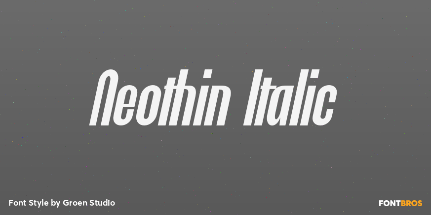Neothin Italic Font Poster #1
