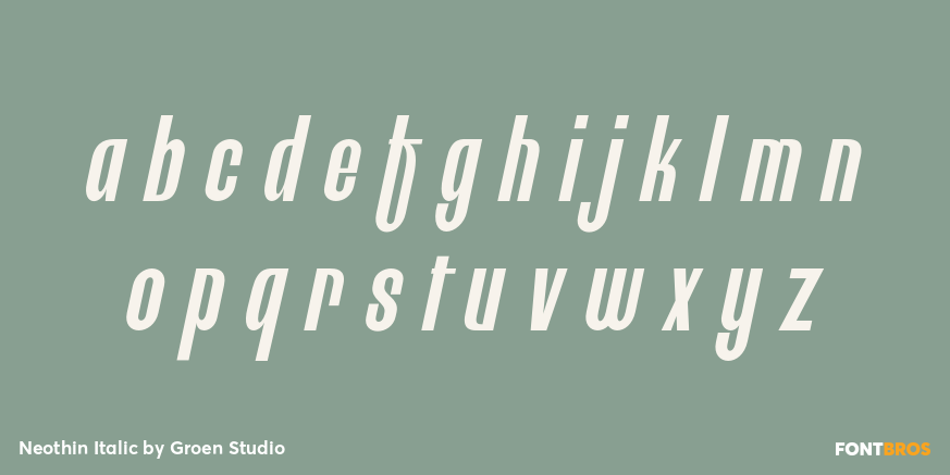 Neothin Italic Font Poster #3