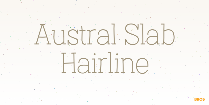 Austral Slab Hairline Poster