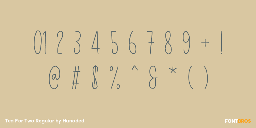 Tea For Two Regular Font Poster #4