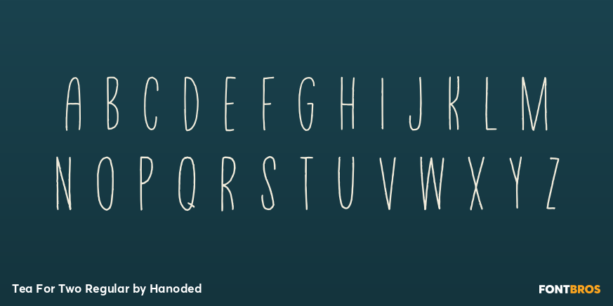 Tea For Two Regular Font Poster #2