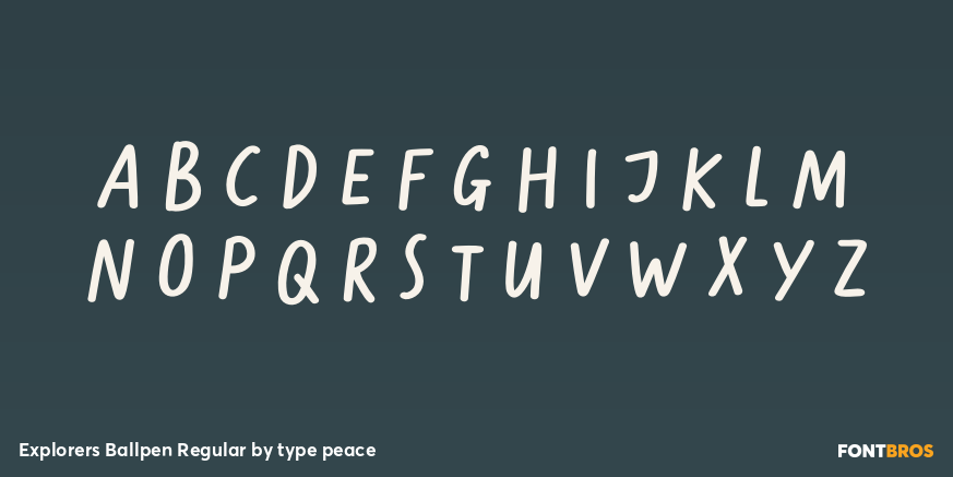 Explorers Ballpen Regular Font Poster #1