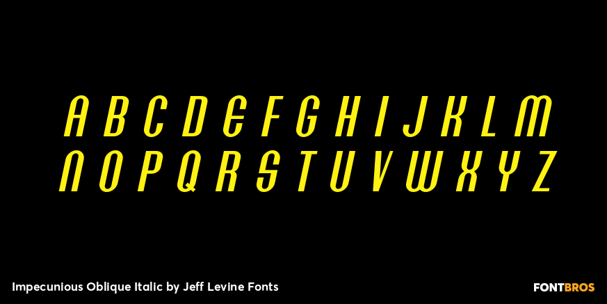 Impecunious Oblique Italic Font Poster #3