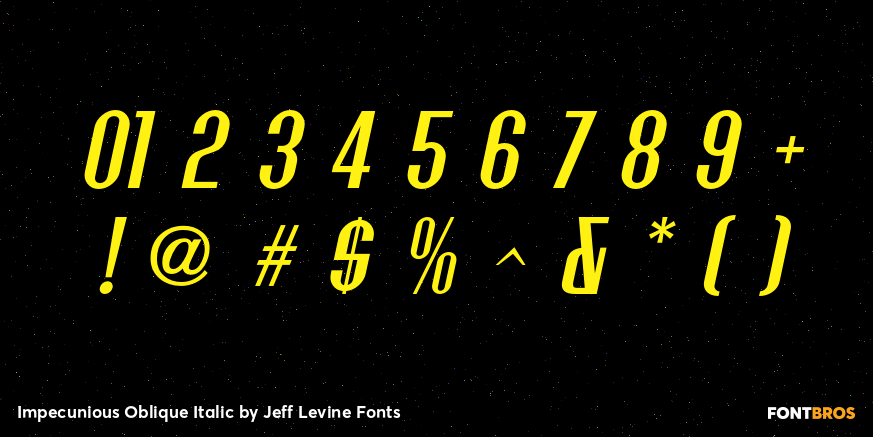 Impecunious Oblique Italic Font Poster #4