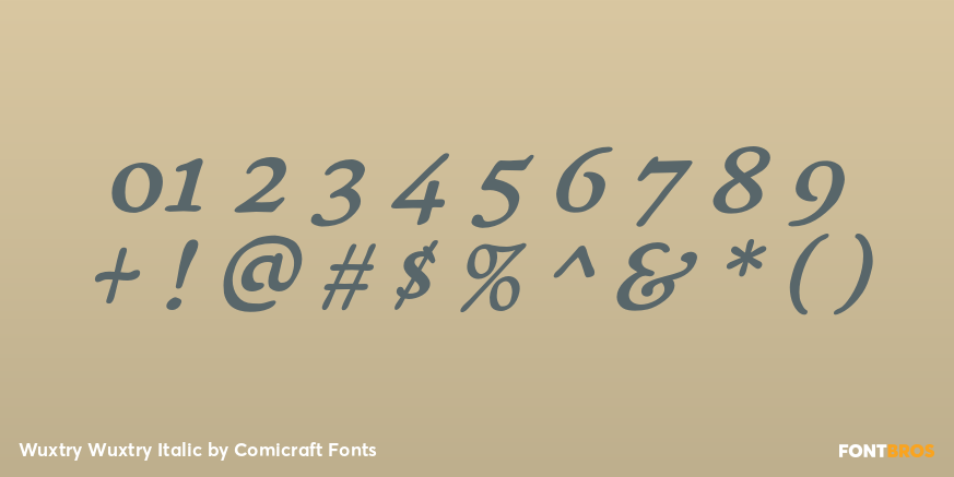 Wuxtry Wuxtry Italic Font Poster #1