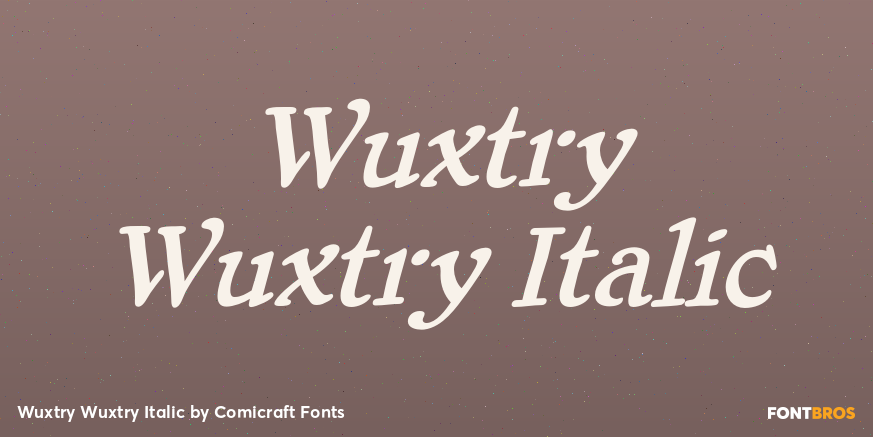 Wuxtry Wuxtry Italic Poster