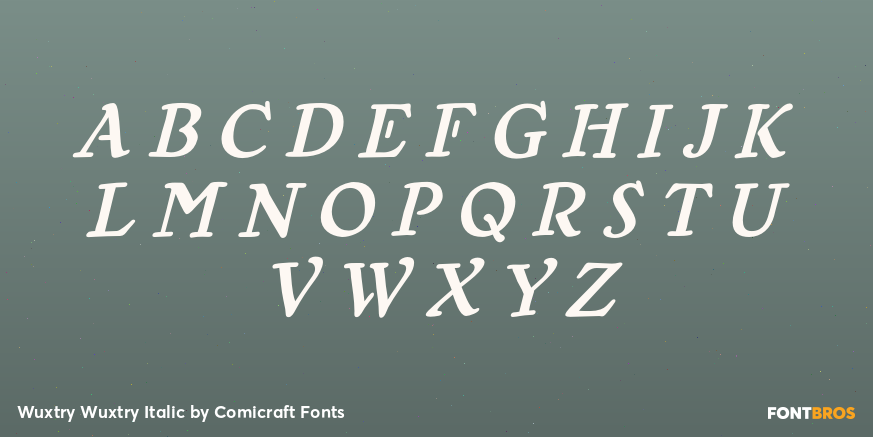 Wuxtry Wuxtry Italic Font Poster #2