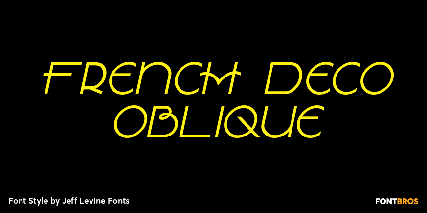 French Deco Oblique Font Poster #1