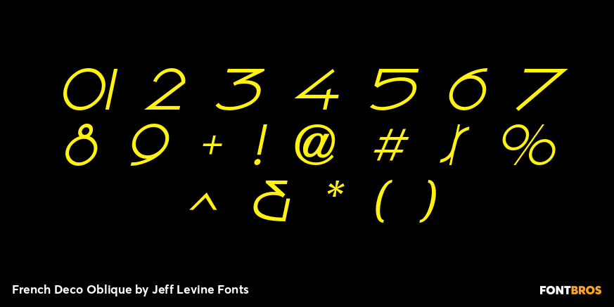 French Deco Oblique Font Poster #1